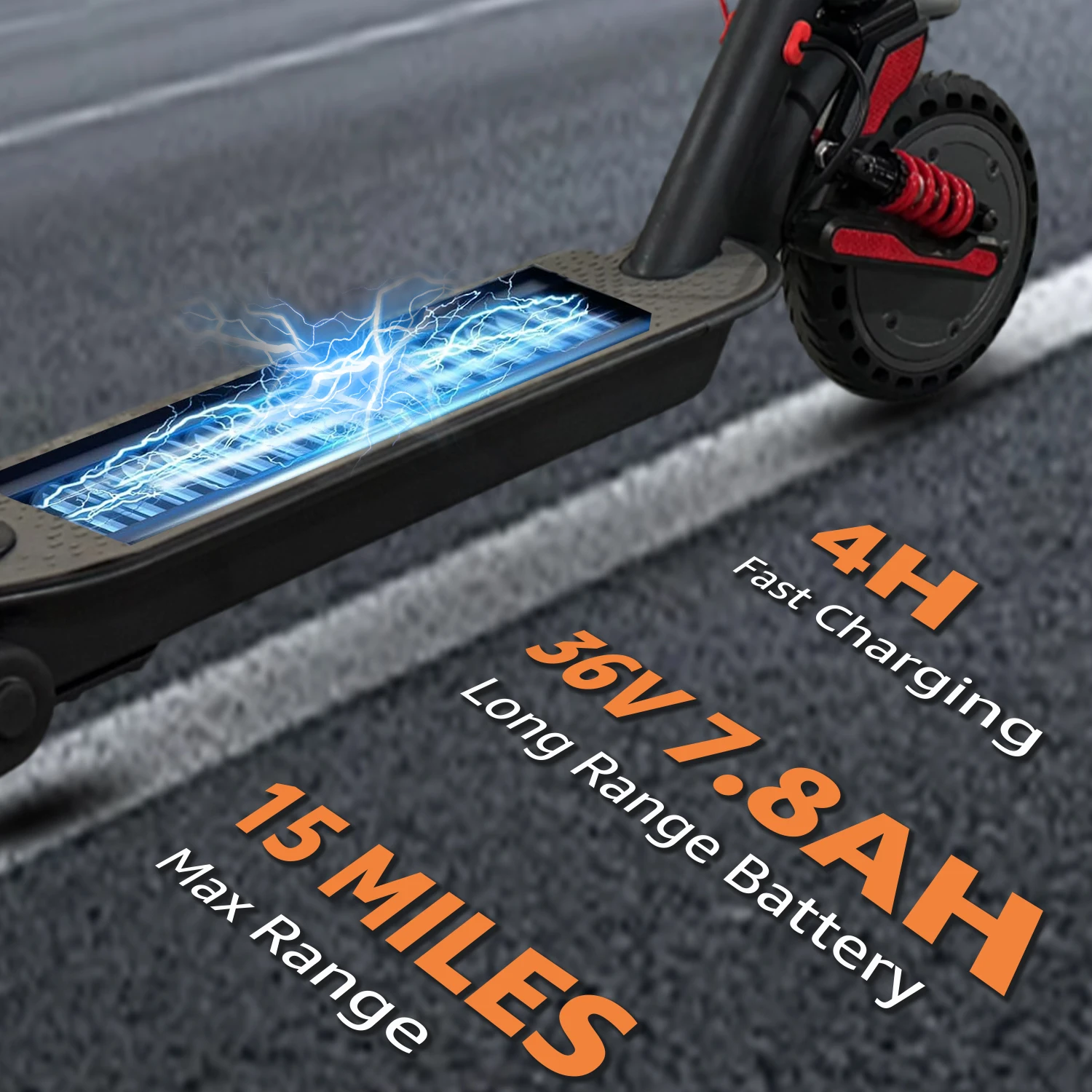 سكوتر كهربائي X2 للتنقل، محرك 36 فولت 500 وات، سرعة أقصى 18 ميلا في الساعة، نطاق 15 ميل، إطار صلب 8.5 بوصة، فرامل قرصية خلفية، قابلة للطي #3