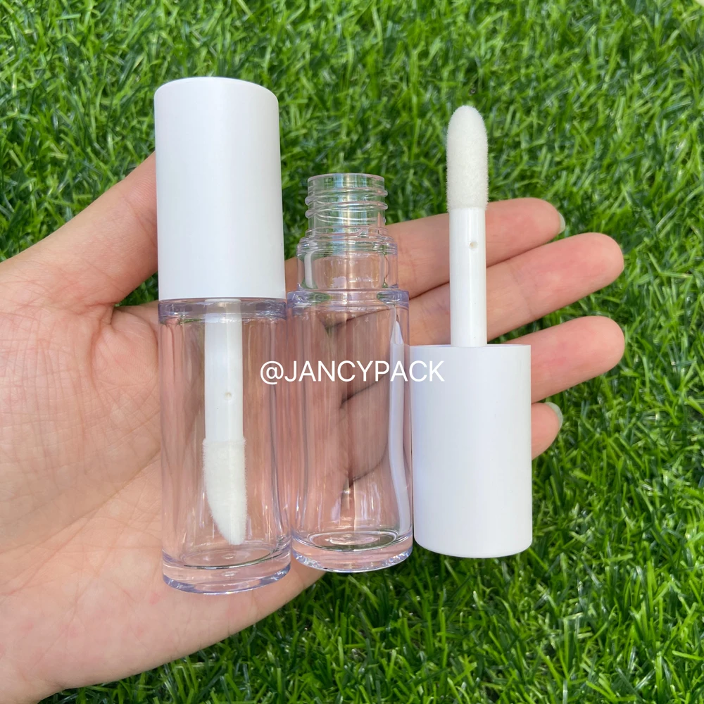 10ml Empty pink white big wand Lip Gloss Tube Plastic Refillable Bottles Liquid Lipstick Container lipgloss Sample Bottle