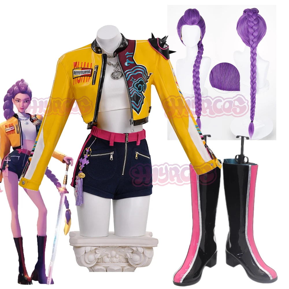 

Аниме K-Pop Охотники на демонов Руми Косплей Костюм Парик Униформа Хэллоуин Карнавал Вечеринка Рождество Игры Ролевая Одежда Женская Обувь