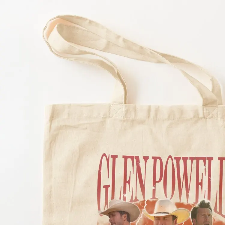 ريترو جلين باول الممثل حمل حقيبة هدية حقيبة حقائب امرأة 2025 حقيبة تسوق شعار ايكو