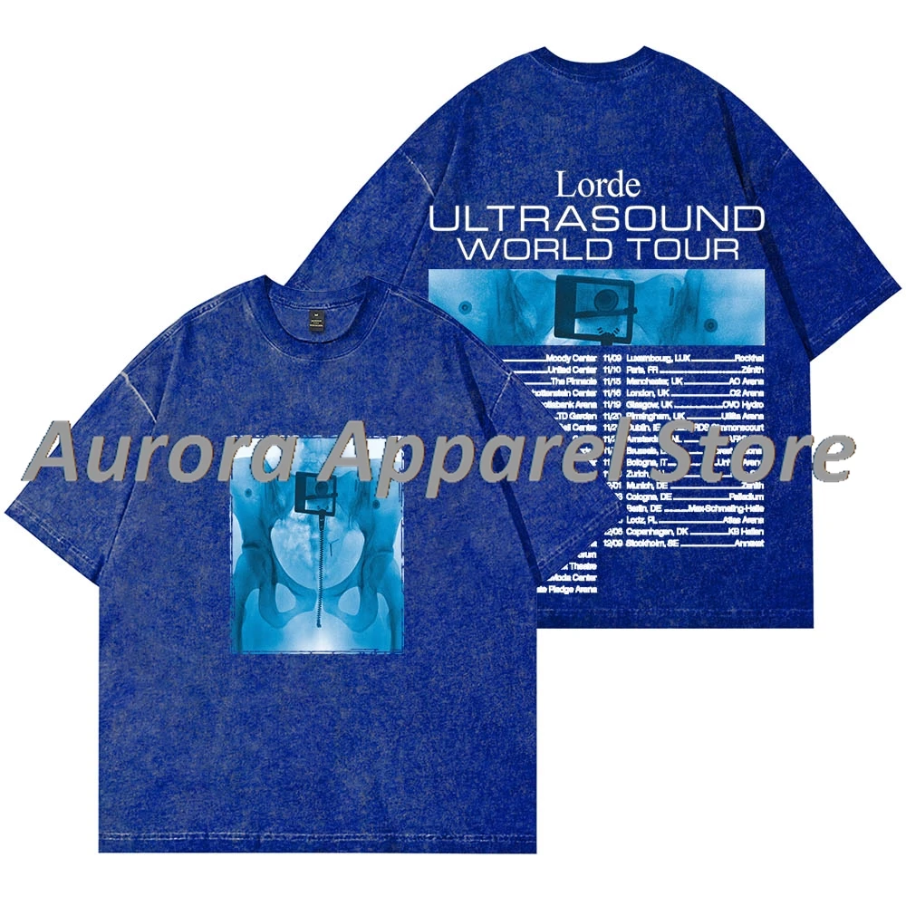 

Lorde Ultrasound World Tour Wash хлопковые футболки для косплея для женщин и мужчин модная футболка с коротким рукавом