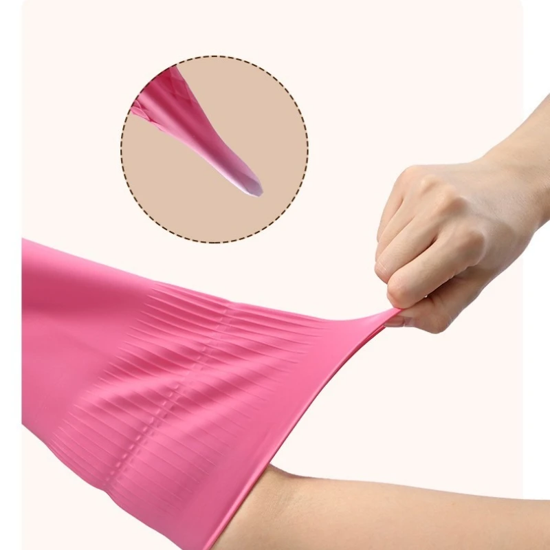 

1pcs Kitchen Cleaning Latex Dishwasting Hook Gloves Rubber Thickened and Extended Home Laundry Dish Washing Durable Home Gloves