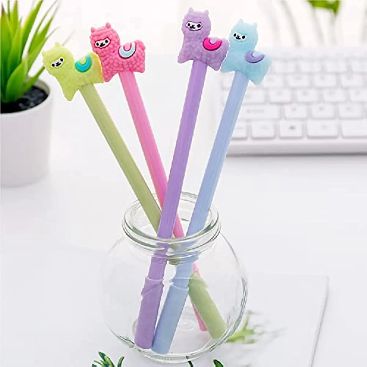 Wholesale Cartoon Animal Sheep Alpaca Gel Pen, Neutral Pens, Cute Pens For School Office Writing Supplies Stationery Gift