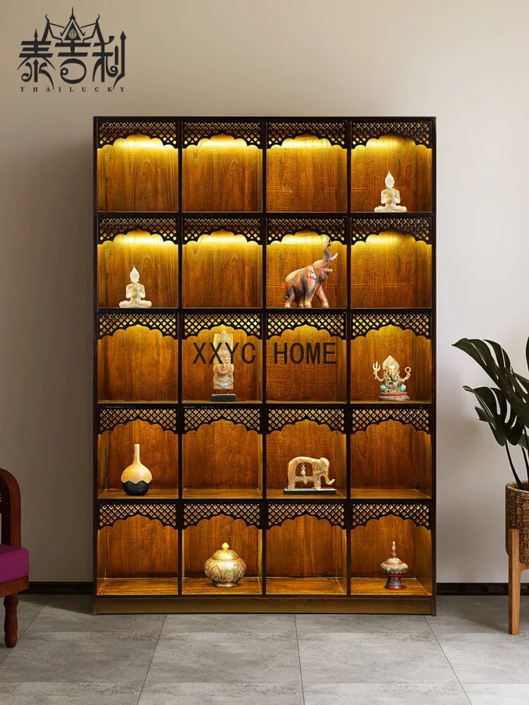 

Wooden Carved Vintage Display Cabinet Foyer