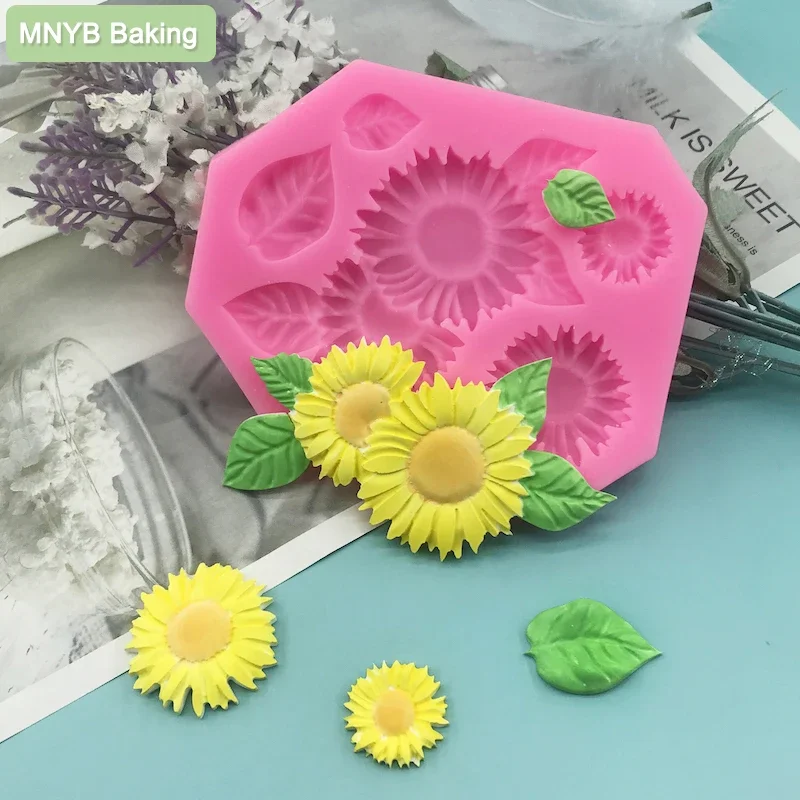 Blooming Daisies Flower Silicone Handmade Pudding DIY Aroma Gypsum Silicone Mold Cake Fondant Marguerite Chrysanthemum Mould
