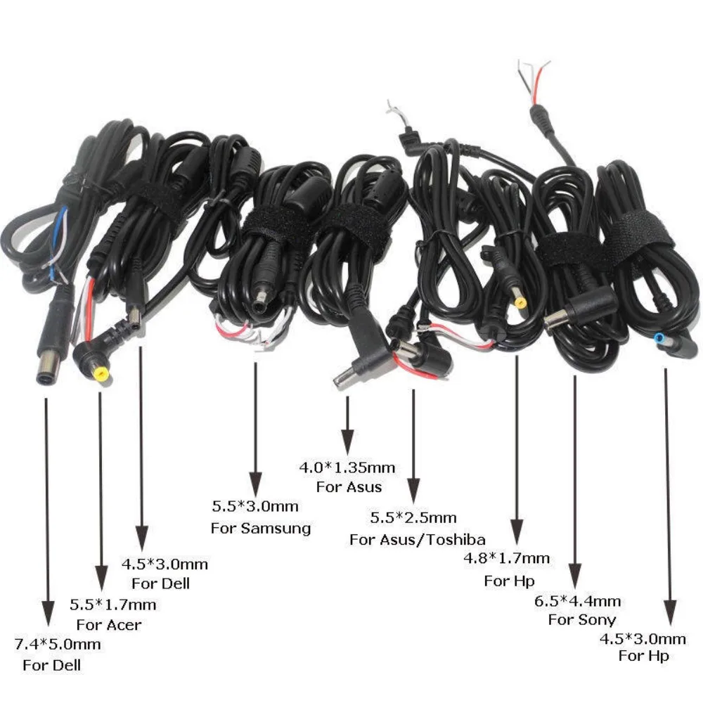 Notebook power cord plug for ASUS Lenovo IBM Sony HP Fujitsu Toshiba Samsung Acer