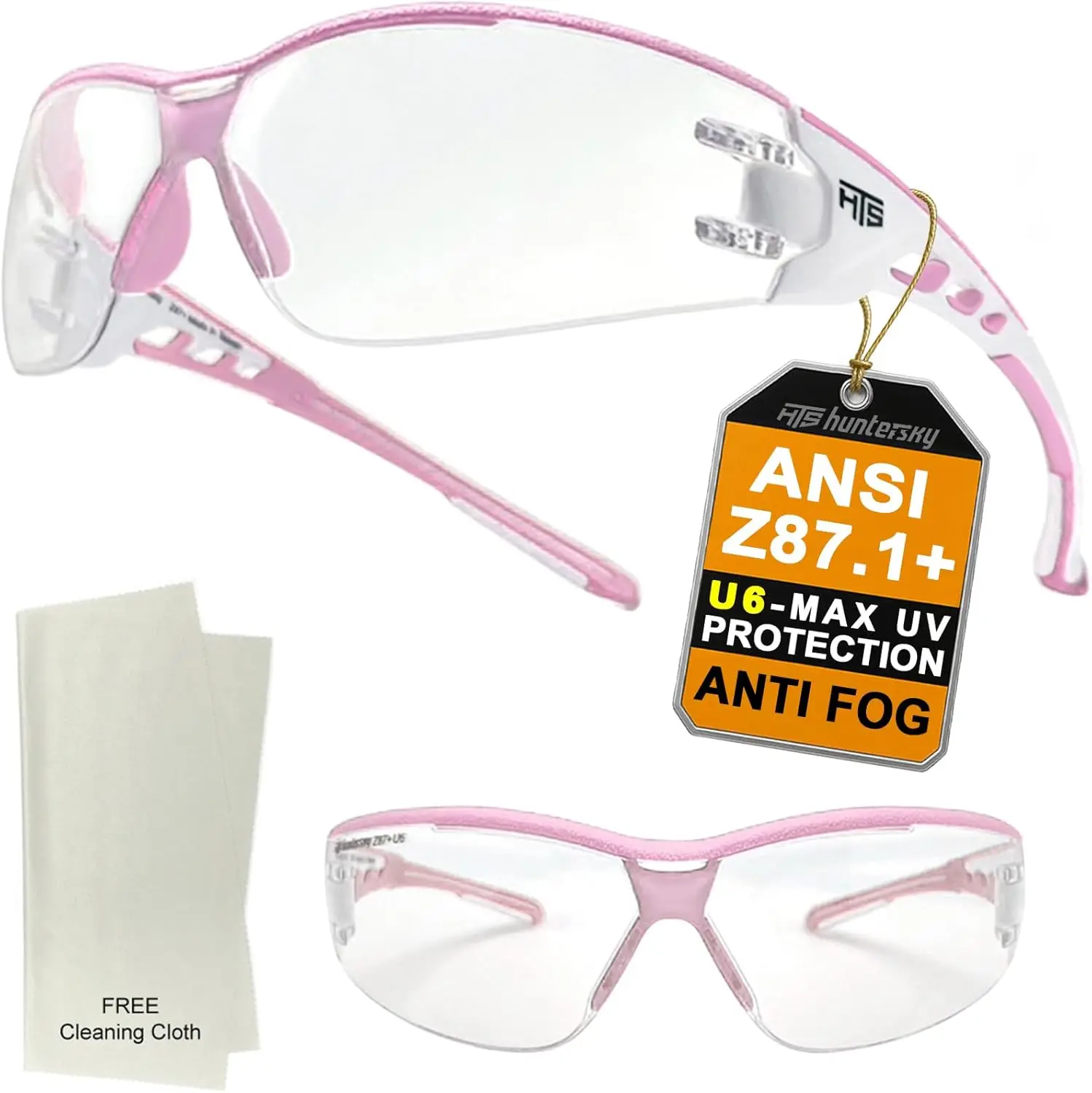 

Super Flexible Lightweight Anti Fog Wrap-Around Clear Shooting Safety Glasses with ANSI Z87.1 Scratch Resistance