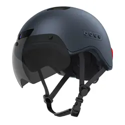 Bluetooth Smart Bicycle Helmet for Adults, Men's City Commuter with Dashcam and Detachable Visor LED Rear Light Function