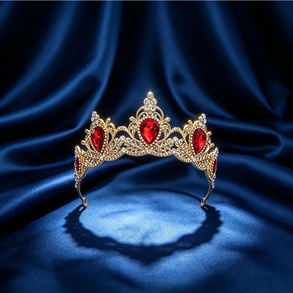 1pc Baroque Tiara Crown Rhinestone Princess Diadem Women Bridal Wedding Party Prom Birthday Hair Accessories Headband view 6