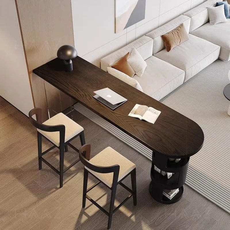 Meja kayu solid, meja bar kayu solid, rumah tangga