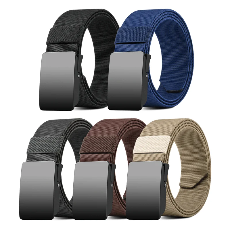 Youth Unisex Elastic Belt with Loosening, Breathable Woven Design, No-Drill Denim Pants Belt
