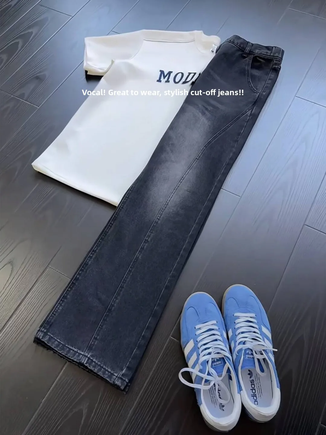 

Men's Slim Fit Straight Leg Jeans mid Waist Cleanfit Spring Waed Distred Bootcut Denim Pants Youthful Trendy