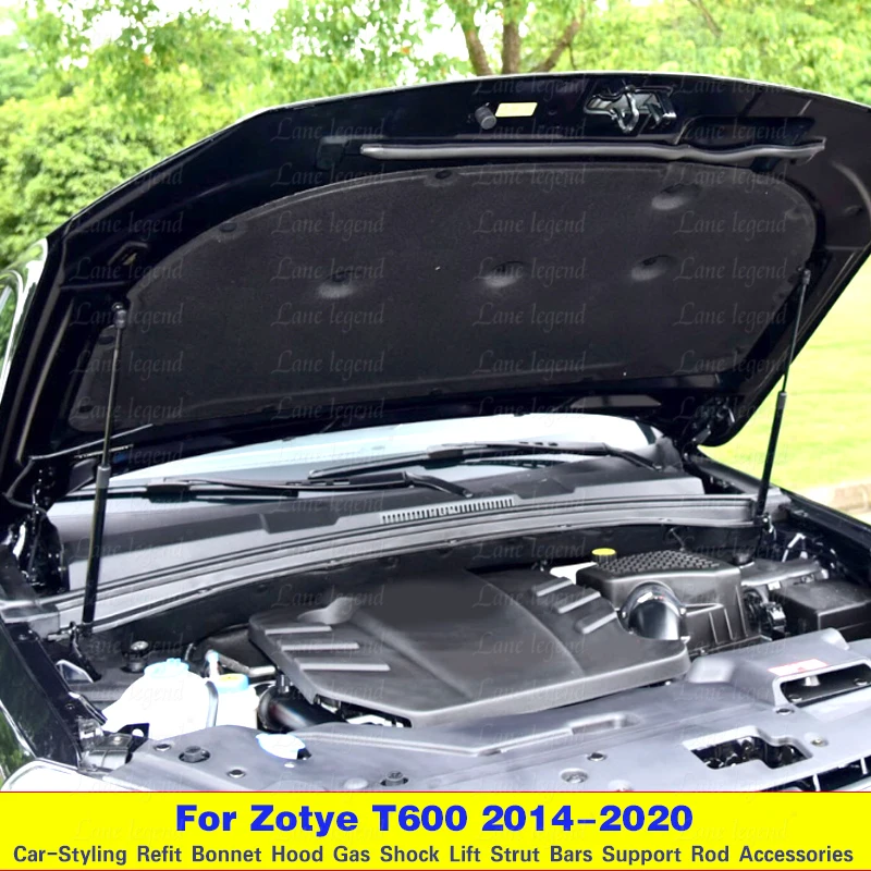 For Zotye T600 Coupe Sport 2014-2020 Front Hood Bonnet Engine Gas Struts Lift Support Spring Shock Absorber Prop Rod Arm