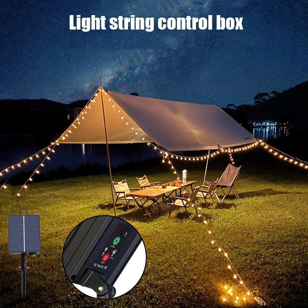 1200mAh Solar Panel Control Box Kits Lithium Battery Panel for 3.7V 24V LED String Strip Lamp DC Charging With Remote Control