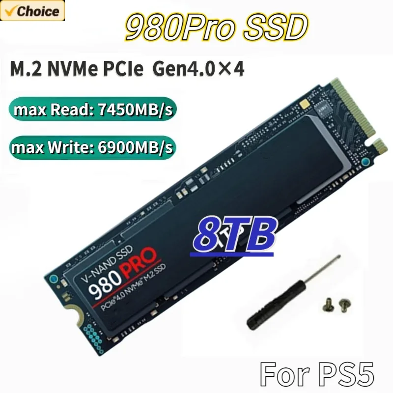 

Newest Model 980pro SSD Size M.2 2280 Interface NVME Agreement PCIe 4.0 Quality Assurance 5 Years Flash Architecture TLC for PS5