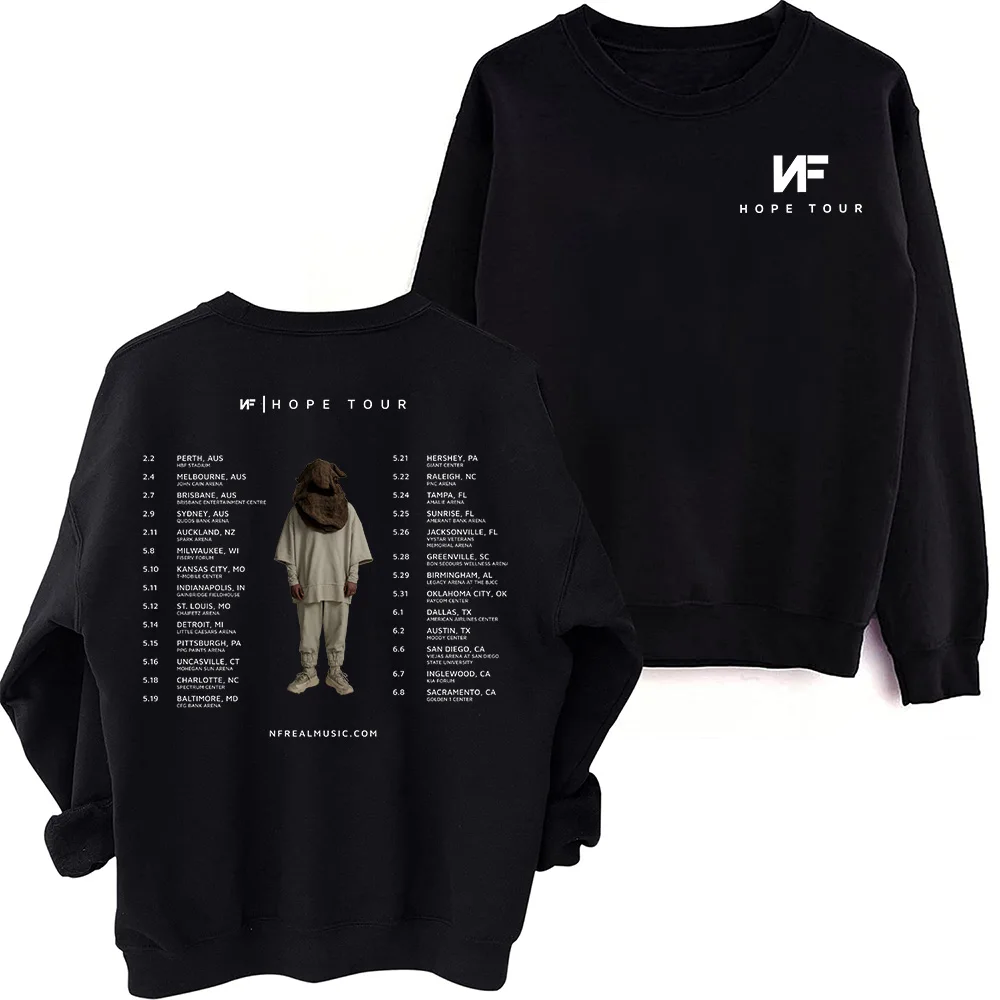 N.F Hope Tour 2024 Sweatshirt Harajuku Round Neck Long Sleeve Oversized Tops Fans Gift Tops