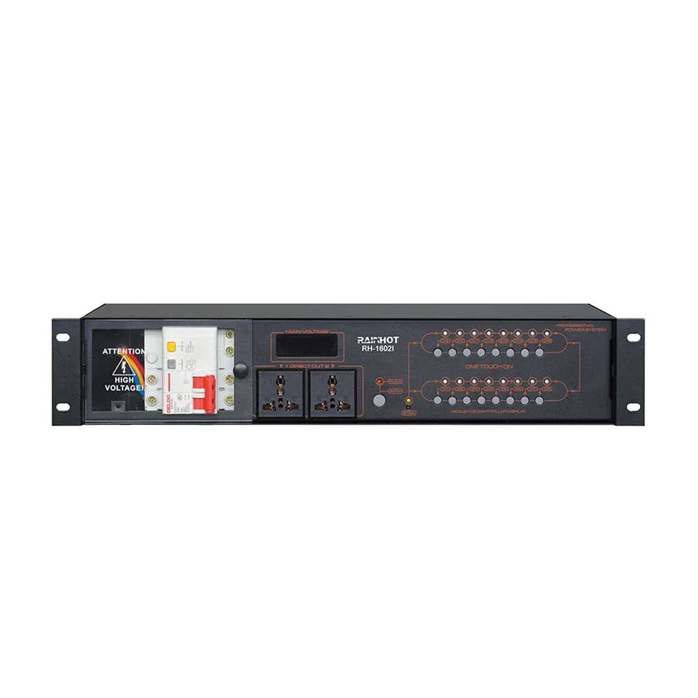 16 Outlet Power Sequencer Conditioner Rack Mount Pro Audio Digital Power Supply Controller Regulator w/Voltage Re