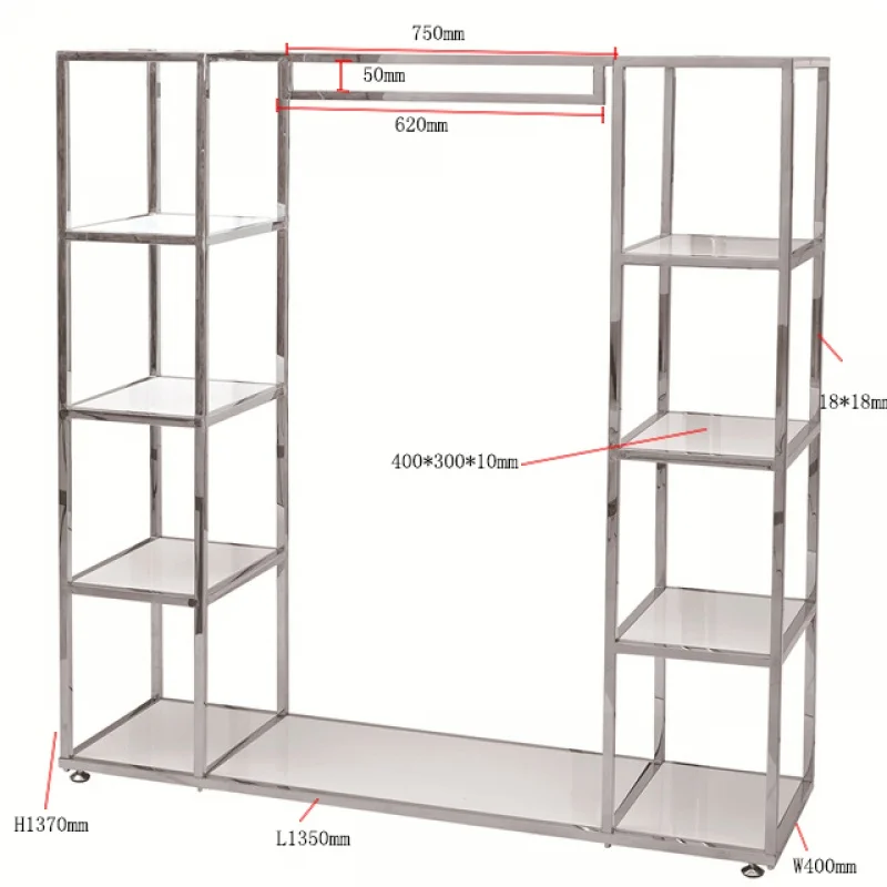 Étagère murale en bois T1 personnalisée, vitrine de vêtements pour femmes, étagère commerciale pour grillades