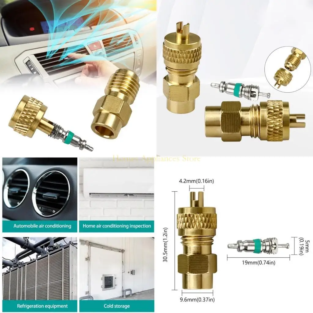 D0AB Condizionatore d Adattatore Adattatore Valvole refrigerazione Brass Connettore Adattatore