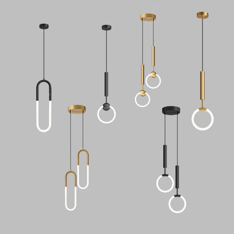 

Modern Luxury Pendant Lamp Bedroom Bedside Bathroom Entrance LED Chandeliers Restaurant Kitchen Dining Hall Bar Hanging Lighting
