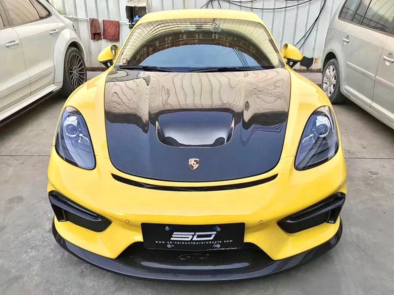 2016-2019 ケイマン ボクスター 718用 カーボンファイバー製ボンネット