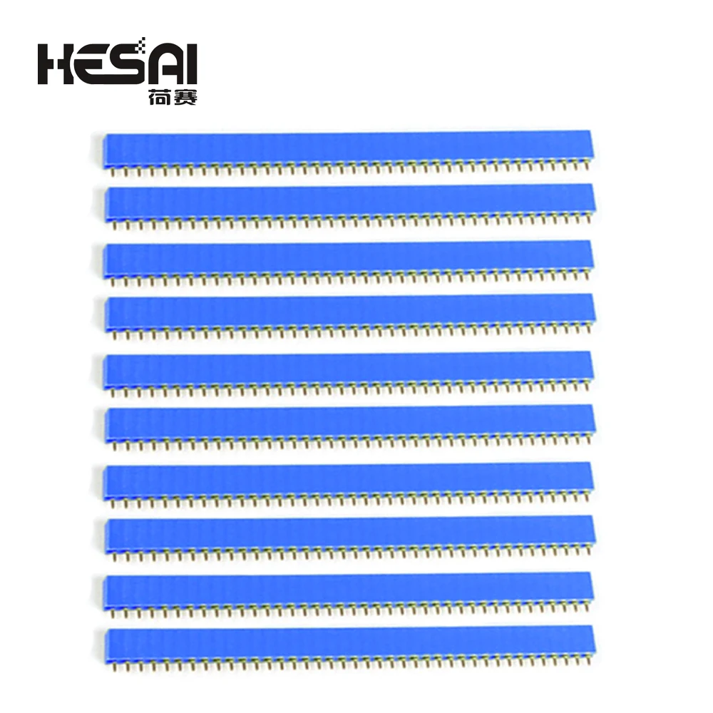 10PCS 2.54mm Single Row Female PCB Board Pin Header Connector Strip Pinheader 1x40 pin Colourful socket