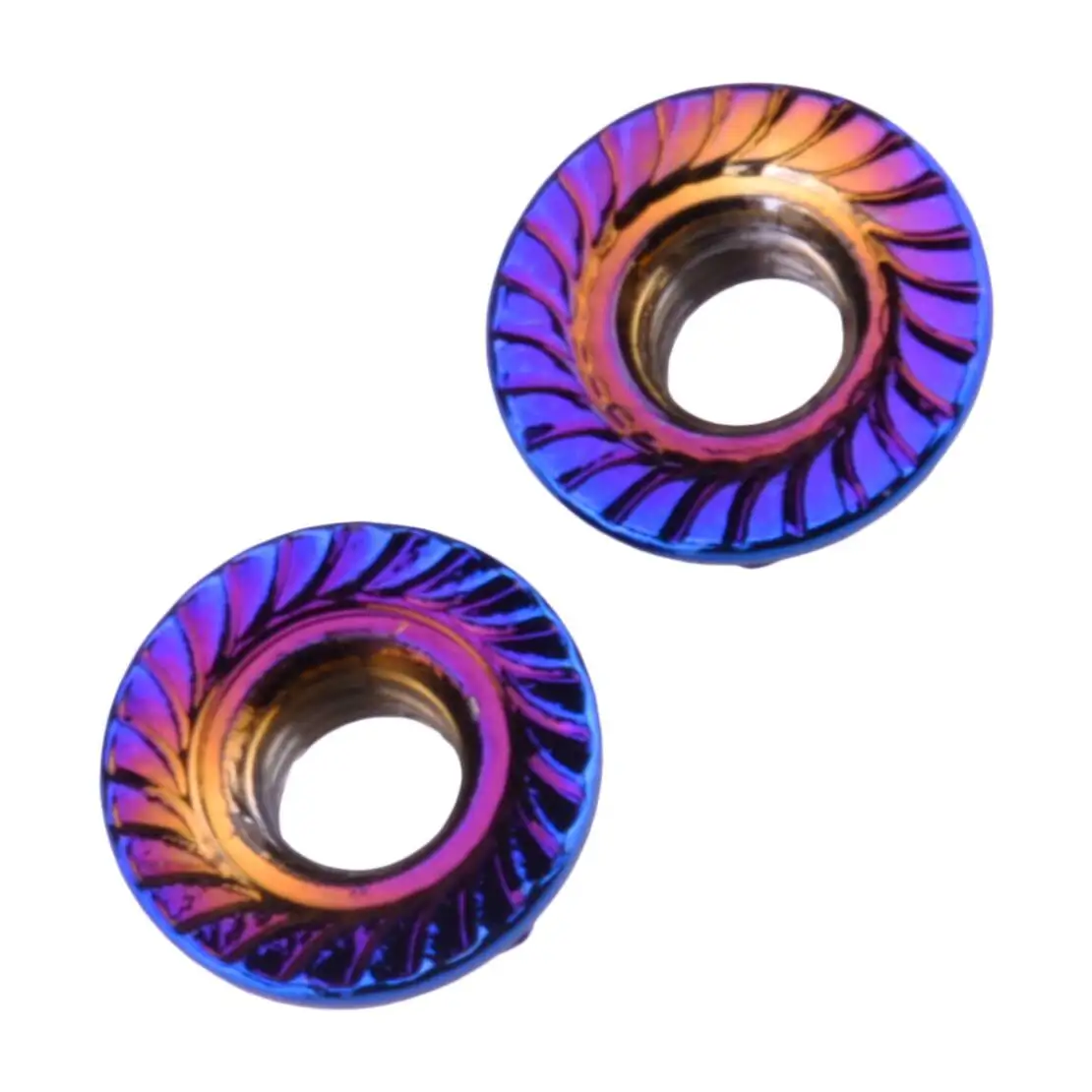 

6Pcs Flange M8 Hex Nut Bolt Screw Blue Stainless Steel for Motorcycle Bicycle