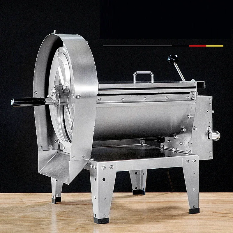 Fatiador elétrico comercial manual, cortador de frutas, vegetais, batata, rabanete, limão, máquina de corte de carne, picador de vegetais