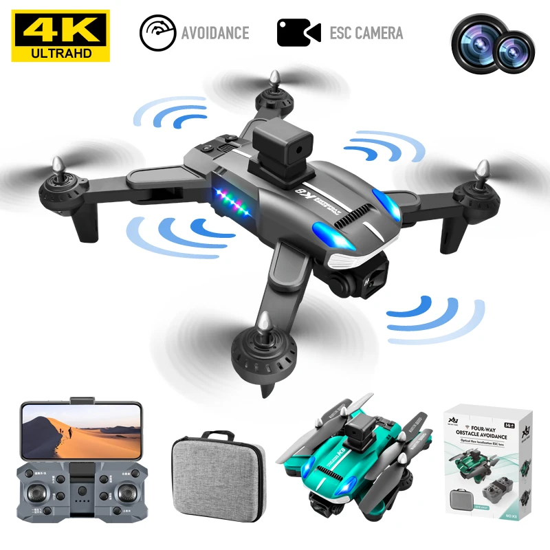 

K8 Mini Rc Drone 4K Professional HD ESC Camera Obstacle Avoidance Optical Flow Positioning Foldable Quadcopter Drones Toys Gift