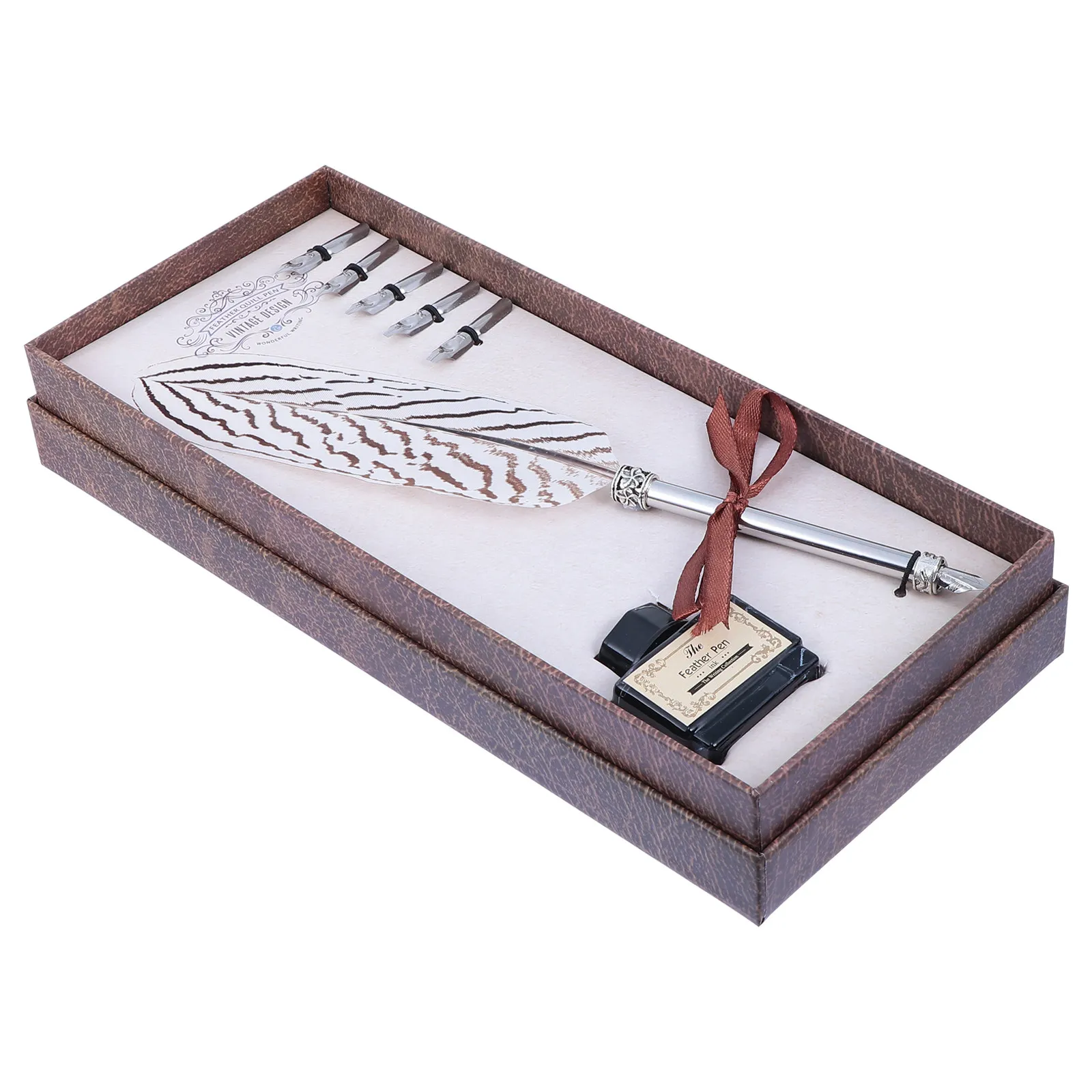 

1Set Dip Pen Gift Set Style Polished Smooth Surface Replacement Nibs Calligraphy Writing Practice Stationery