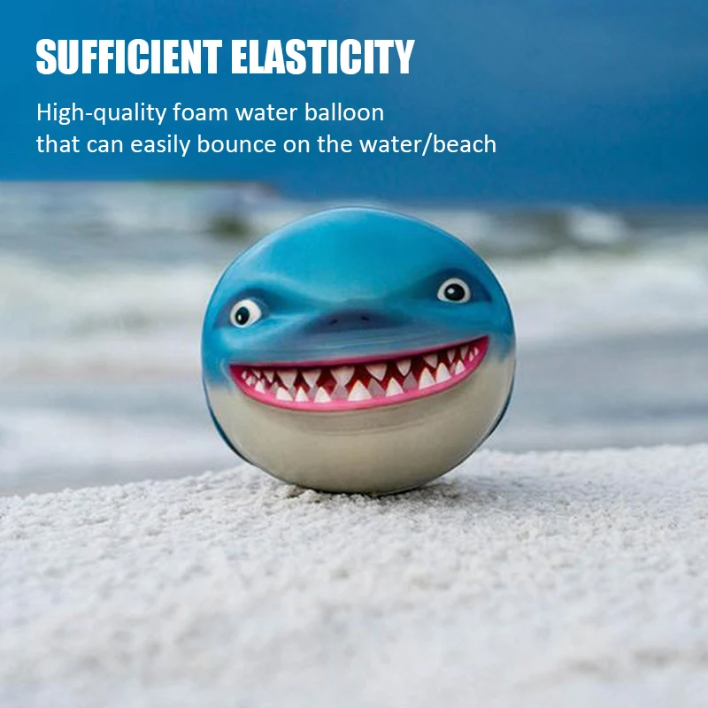 Pool High Bounce Ball Soft Shark Shape Beach Water Bouncing Ball Indoor Outdoor Water Fun Game Toys for Kids Adults Bathroom Toy