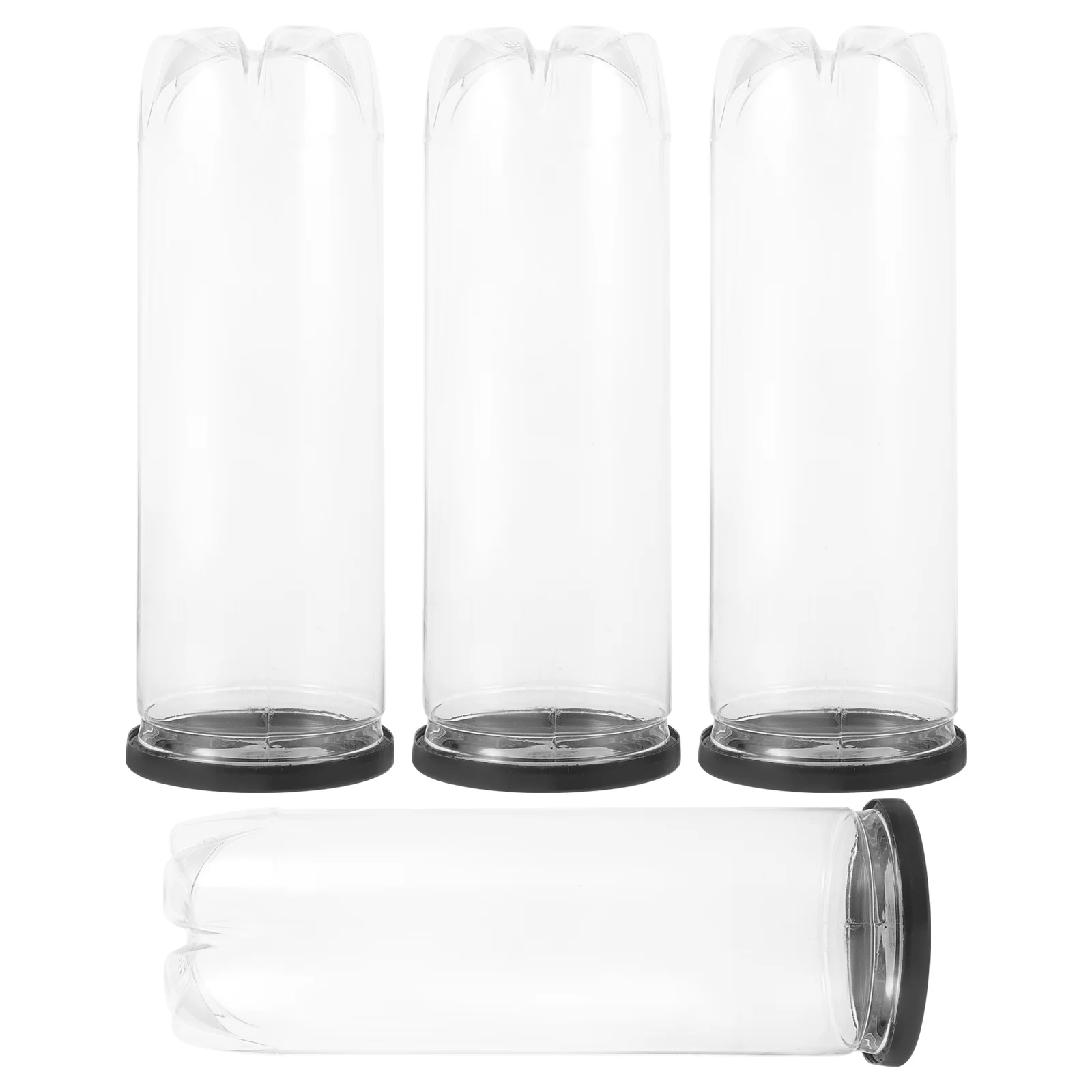 4 Pcs Transparent Ball Tennis Cylinder Balls Storage Holder Pvc Organizer with Lid