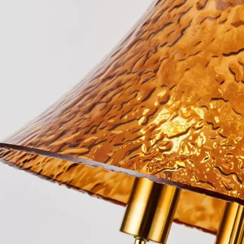 

French Luxury Pendant Lights Glass Lampshade LED Ceiling Chandeliers Living Room Background Bedroom Decoration Home Hanging Lamp