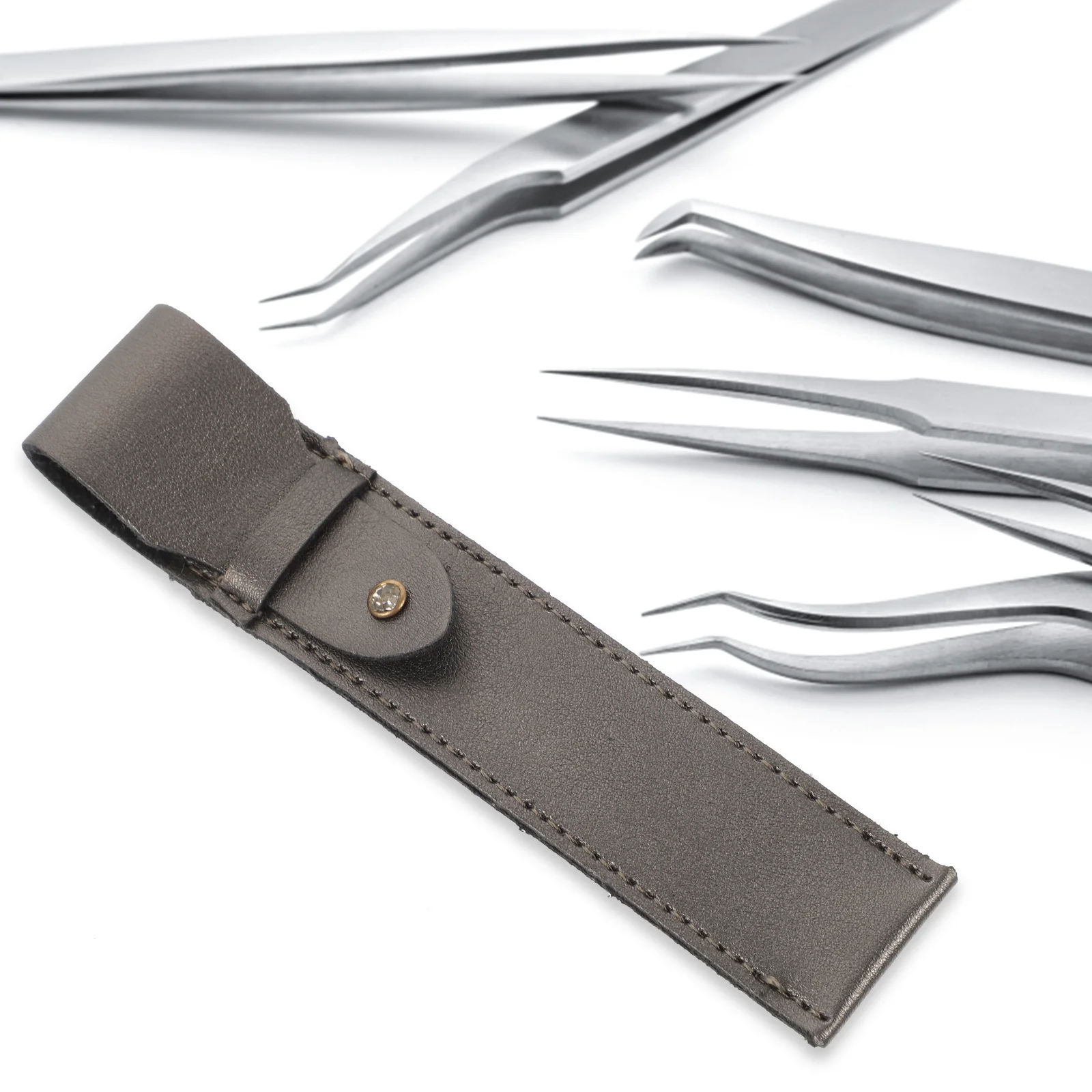 3 szt. Etui na pęsety do przedłużania rzęs, lekkie, przenośne, organizer na narzędzia do makijażu, akcesoria do rzęs, etui na pęsety do rzęs