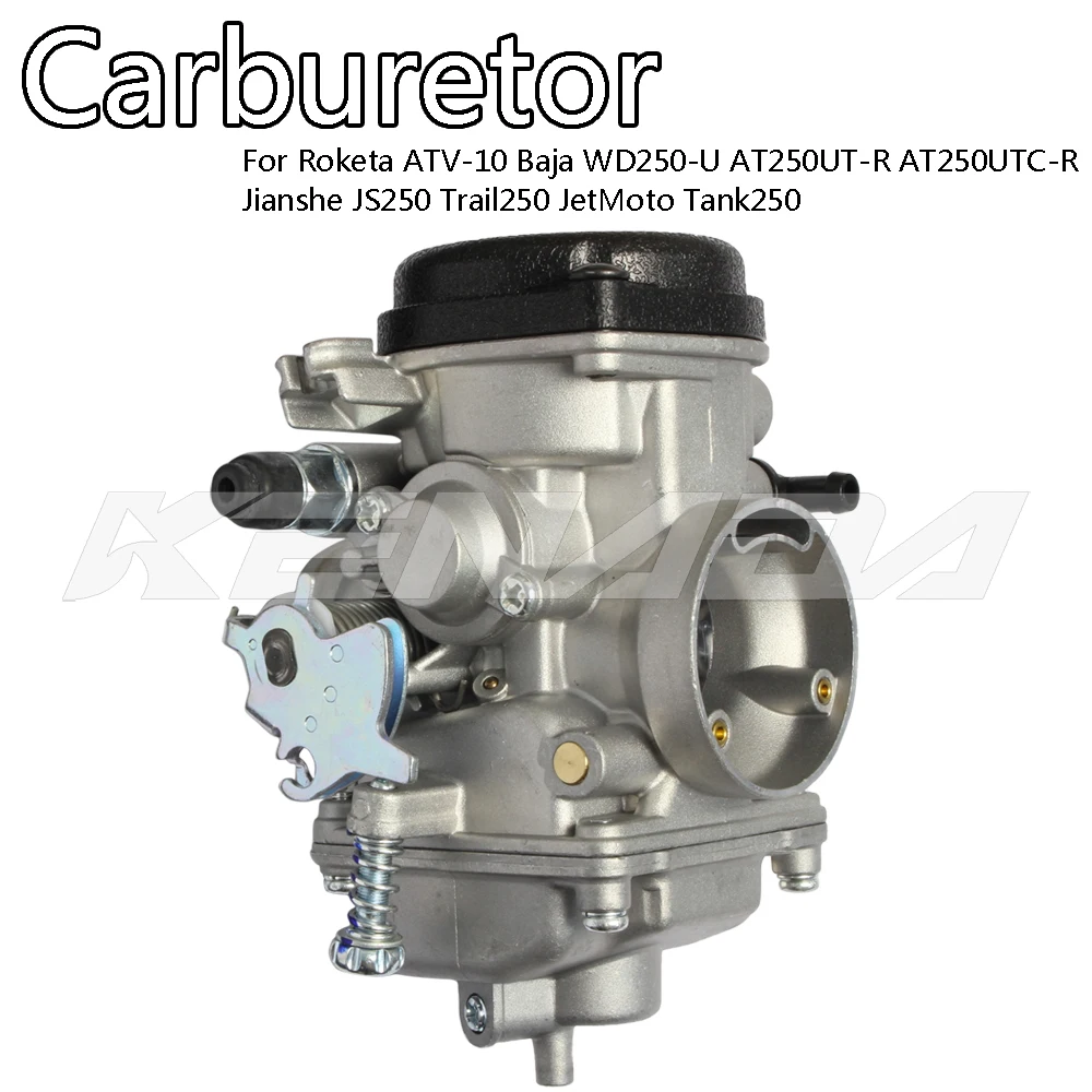 Carburetor For Roketa ATV-10 Baja WD250-U AT250UT-R AT250UTC-R Jianshe JS250 Trail250 JetMoto Tank250 ATV Quad