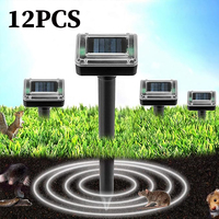 20PCS Ultrasonic Solar Power Pest Outdoor Repellent for Snake Mosquitoes Mouse Mole Animal LED Light Repeller Yard Garden