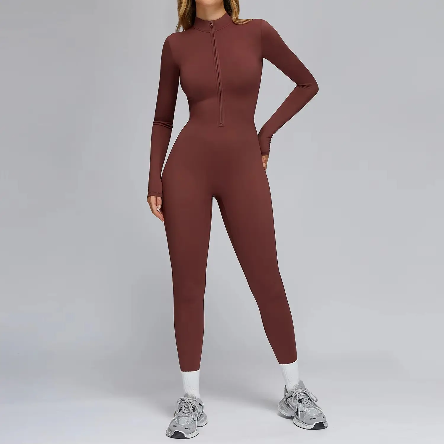 

Women One-Piece Yoga Pants Warm Short/Long Sleeve Ski Jumpers High Elasticity Coat Clothing for Cycling Bodybuilding Gym Clothin