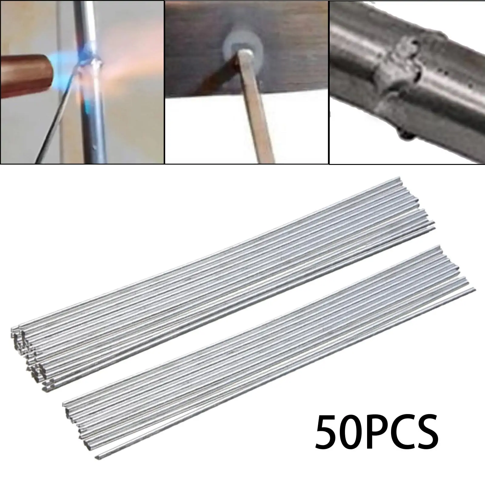 

50 шт. алюминиевые сварочные стержни, паяльные стержни, легко плавятся с рабочей температурой с флюсовым сердечником 577 ° C-582 ° Сварочная проволока C