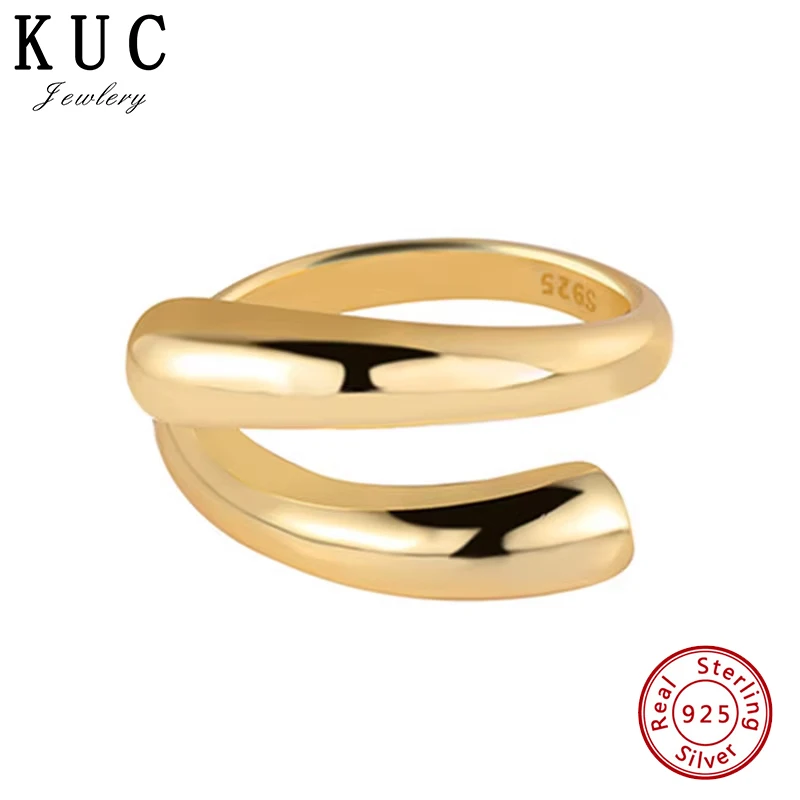 

Гладкое кольцо из стерлингового серебра 925 пробы с оригинальным сертификатом, геометрическим узором, для женщин, роскошное модное украшение, бесплатная доставка.