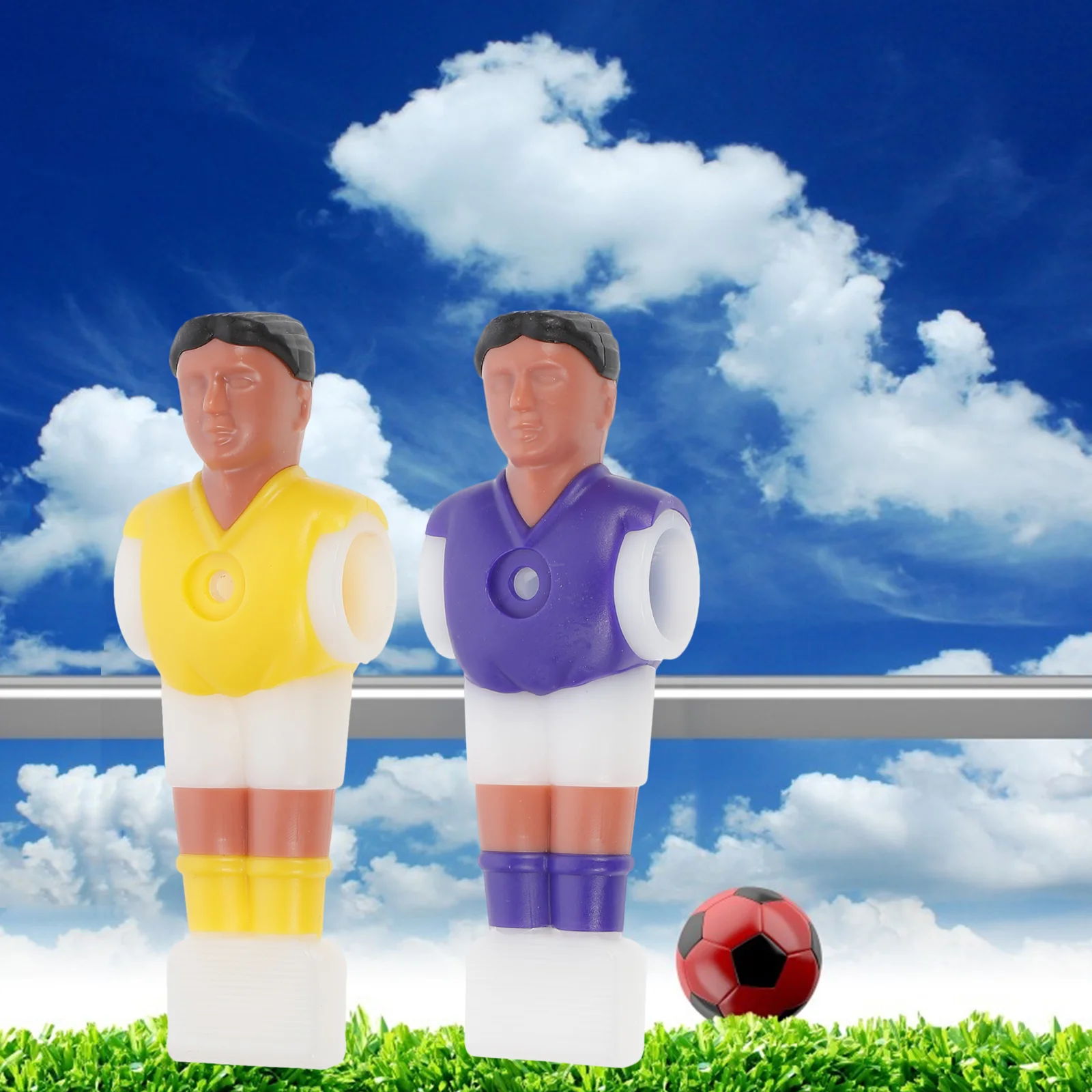 4 Pcs Mini Football Player Soccer Game Figures Puppet Villain Kids Players Tabletop