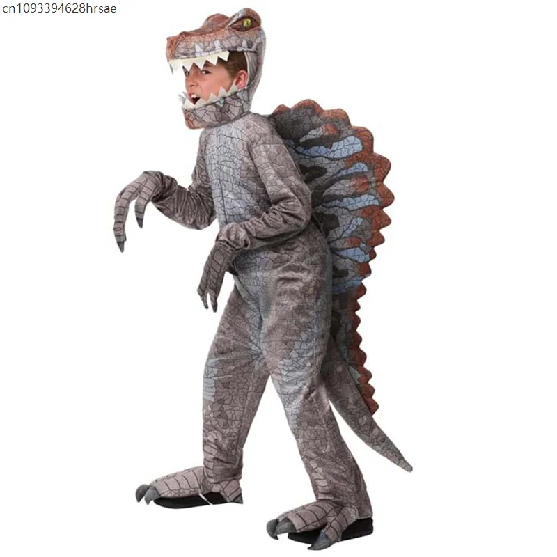 جديد 2025 زي T-Rex Dilophosaurus للأولاد للهالوين زي ترايسيراتوبس نيسيي زي ديناصور سبينوصور للأطفال