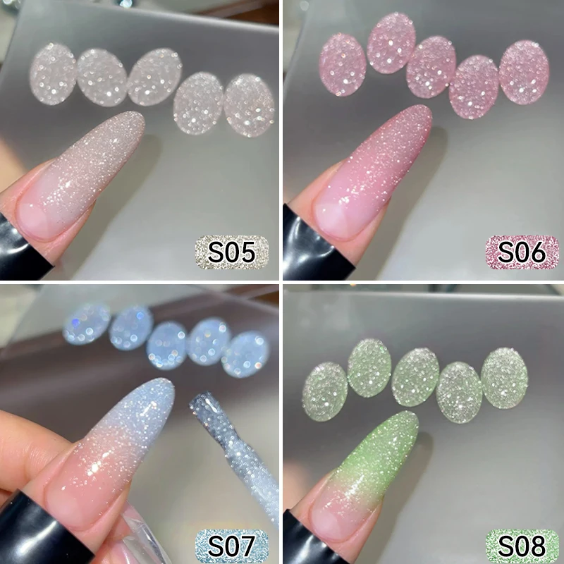 نيكول دياري 15 مللي الوردي عاكس جيل للأظافر البولندية هالوين بريق شبه دائم نقع قبالة الأشعة فوق البنفسجية هلام تأثير مسمار الفن مانيكير #5