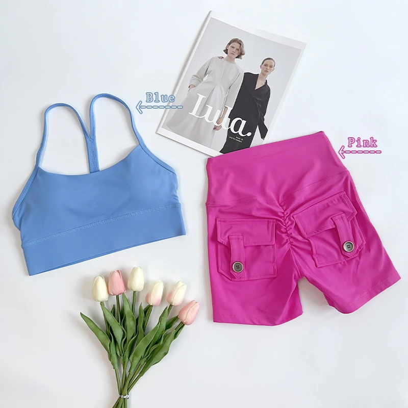 Nude-Feel Women's Sport Bra Sexy Y-back High Strength Tight Shockproof Breathable Running Exercise Outdoor Leisure Sports Top