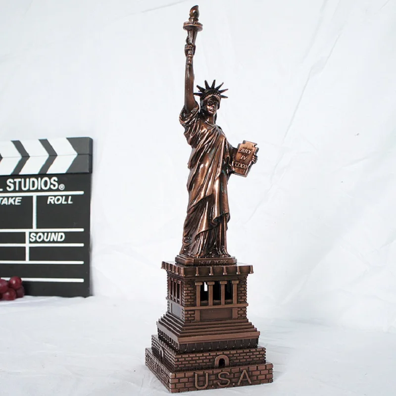 15-30cm Metal Statue of Liberty New York USA Landmark Building Tourist Souvenir Home Room Decor Furnishing Articles Xmas Gifts