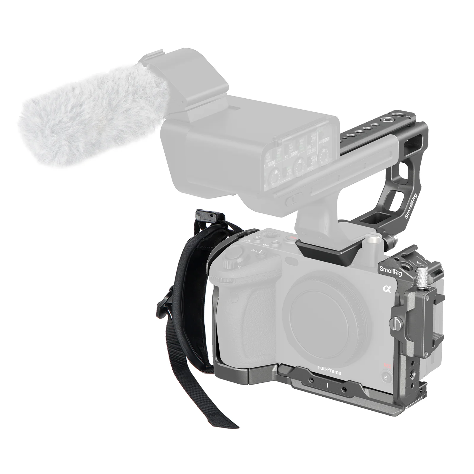 SmallRig FX3 / FX30 geavanceerde kooikit, HawkLock Quick Release Cage Kit voor Sony FX3 / FX30 met handgreep aan de bovenkant, kabelklem 4771
