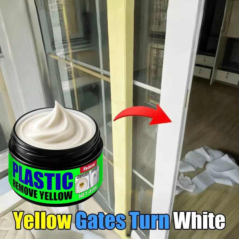 Plastic Yellow Remover Paste, Restore Faded Headlights & White Appliances, Easy Plastic Oxidation Repair