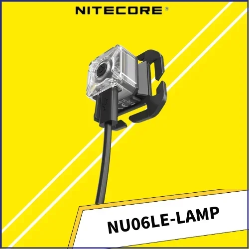 NITECORE-minilámpara recargable por USB NU06 LE, 9 moodos, 4 fuentes de luz, 75 horas de tiempo de ejecución, faro LED