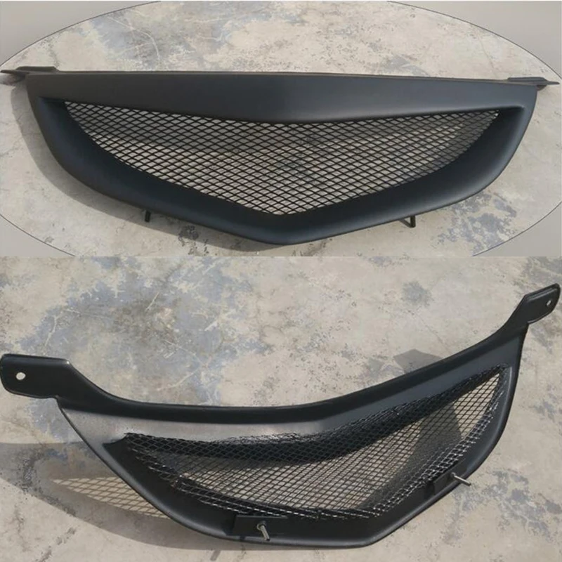 FOR Mazda 3 Car Grills OLD Mazda3 Front Bumper Grille Trim Protective Cover ABS Carbon Fiber Decorative Accessories M3 2006-12