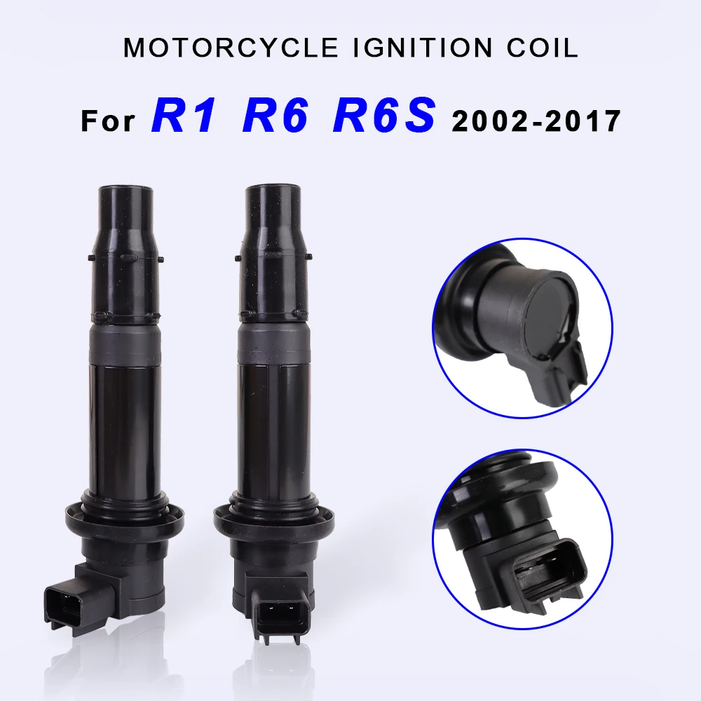 For Yamaha YZF R1 R6 R6S YZF-R1 YZF-R6 YZF-R6S 2002-2017 Motorcycle Ignition Coil Replacement Accessories 5VY-82310-00-00 F6T558