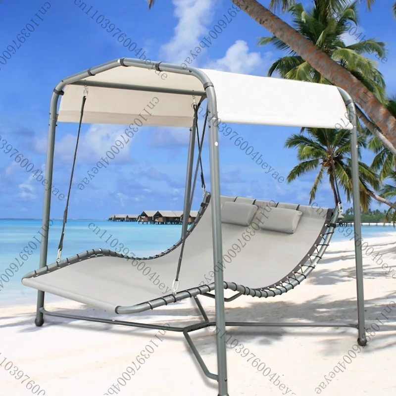 أرجوحة معلقة كرسي الإنترنت المشاهير في الهواء الطلق داخلي معلق أرجوحة حديقة سبائك الألومنيوم سرير متأرجح في الهواء الطلق #3